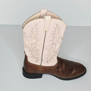 Ariat Pink Brown Women Heritage Stockman Distressed Western Boots 29420 Sz 7C